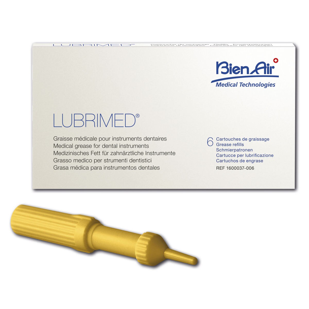 Lubrimed smeerpatronen - Verpakking, 6 stuks