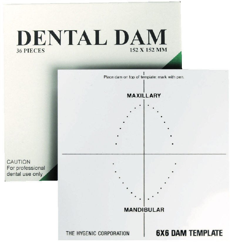 Hygenic Dam Template - Mal voor 6 x 6 cofferdam