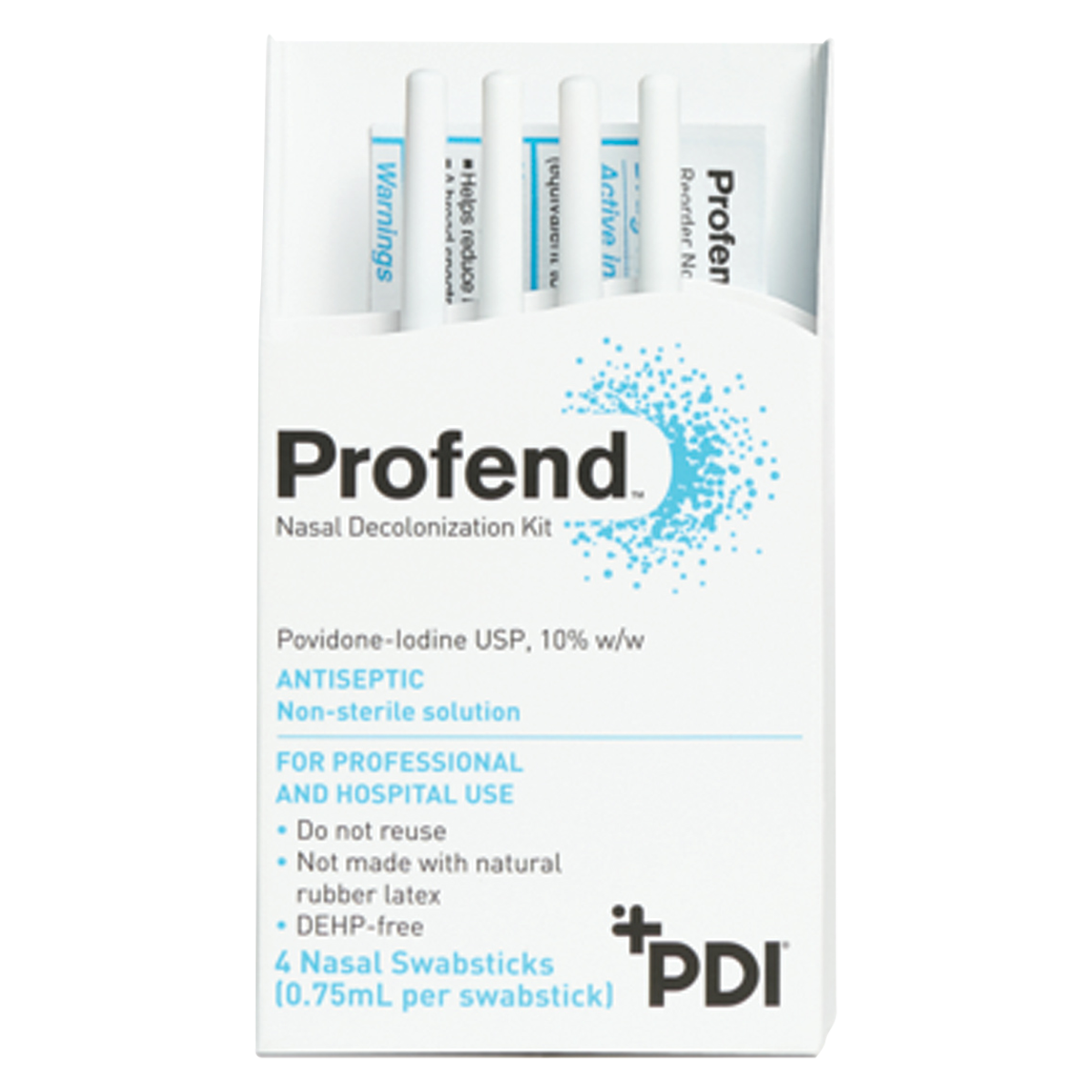 Profend Nasal Decolonization Swabstick Povidone-Iodine 1s .75mL 2-3/16x7/8x3-7/8