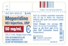 Meperidine HCl Injection 50mg/mL SDV 1mL 25/Package