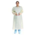 Isolation Gown AAMI Level 2 SMS Fabric Large Yellow 100/Ca