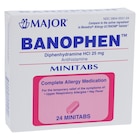 Banophen Antihistamine Oral MiniTabs 25mg 24/Bx