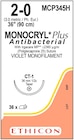 Monocryl Plus Suture 2-0 36" Triclosan/Poliglecaprone 25 Mnflmnt CT-1 Vio 36/Bx