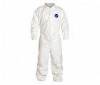 Tyvek Protective Coverall Polyethylene X-Large White 25/Ca