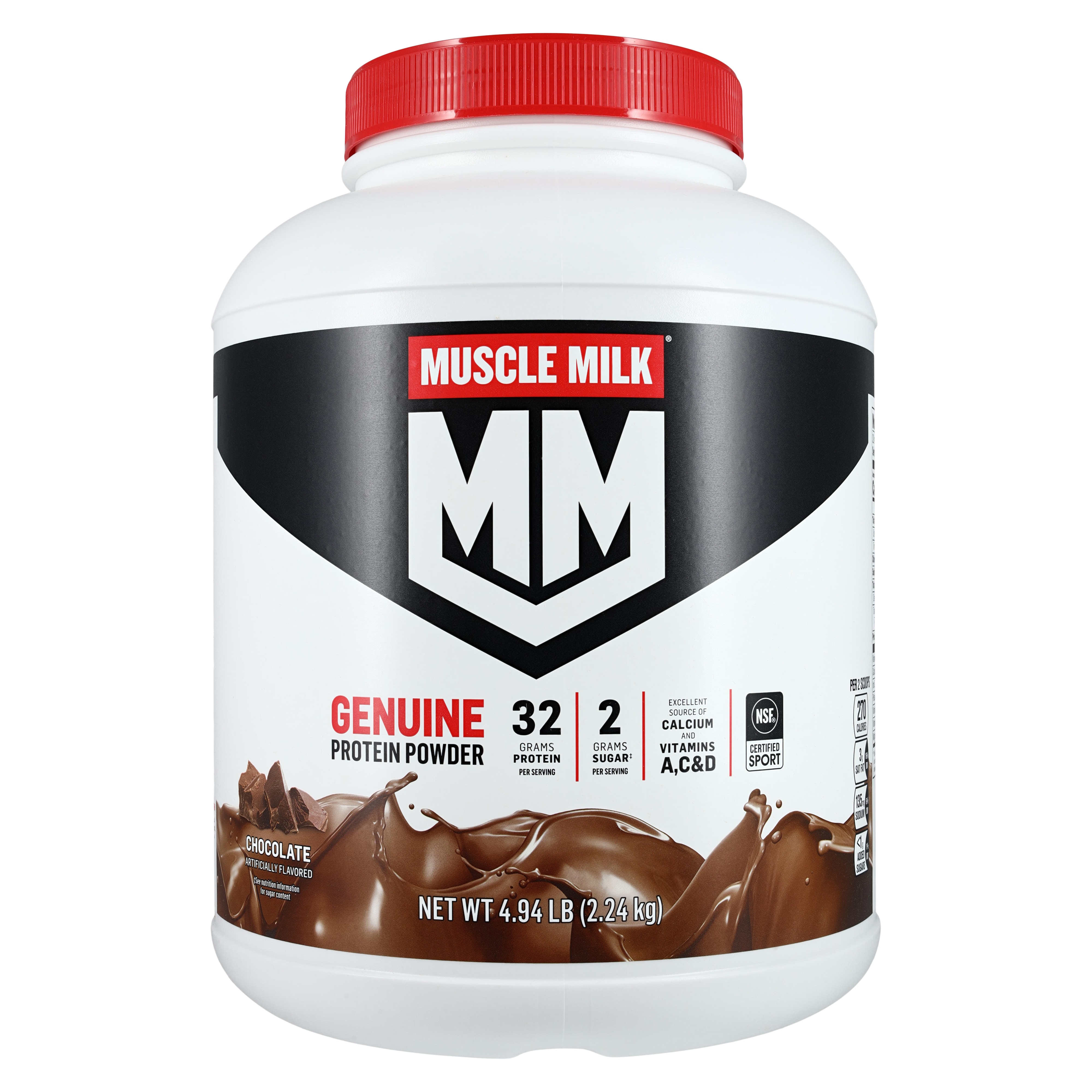 Muscle Milk Protein Powder Chocolate 4.9 Lb Tub 4/Ca