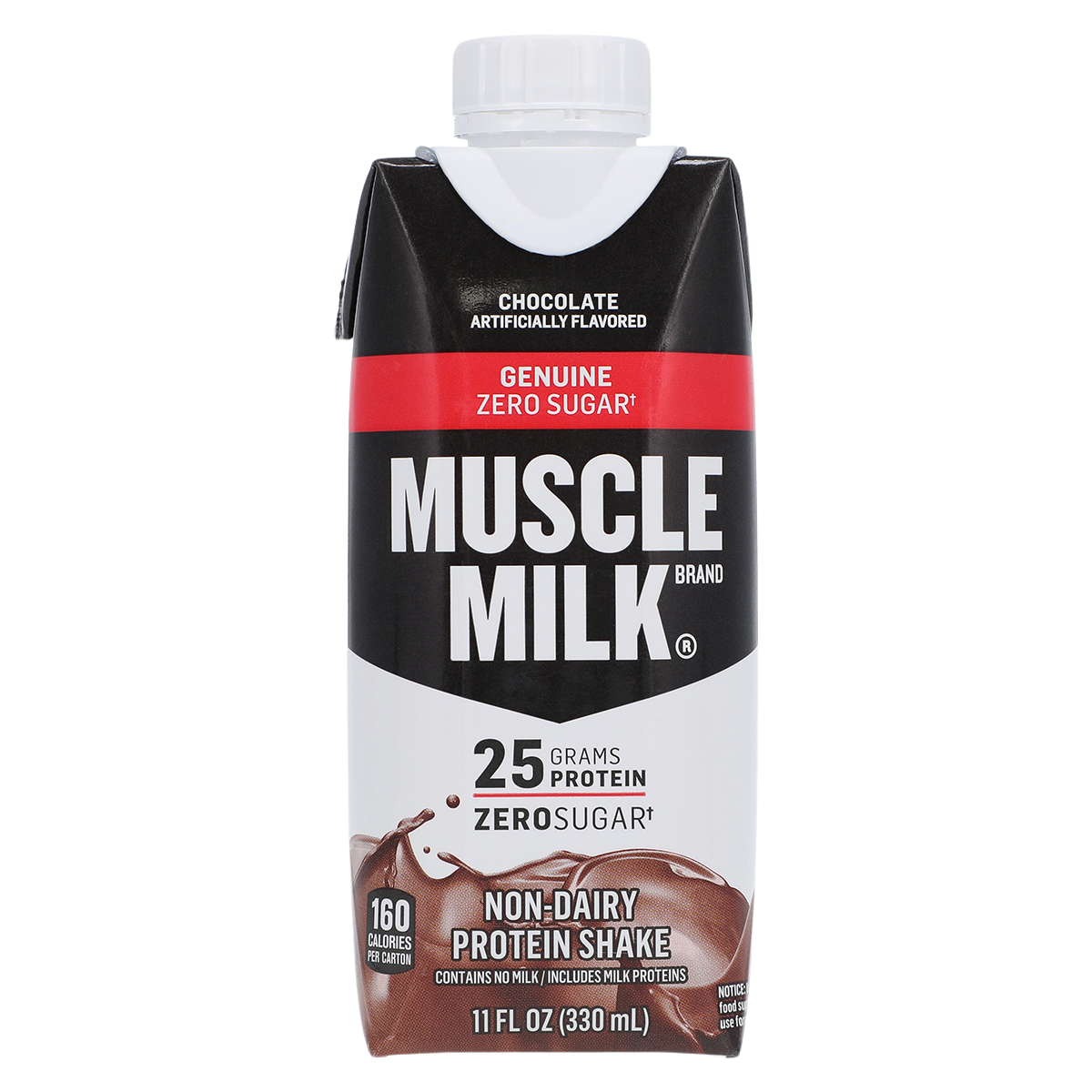 Muscle Milk Protein Shake Genuine RTD Chocolate 11oz Carton 12/Ca
