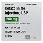 Cefazolin Injection 500mg/vl Powder Vial 25/Package