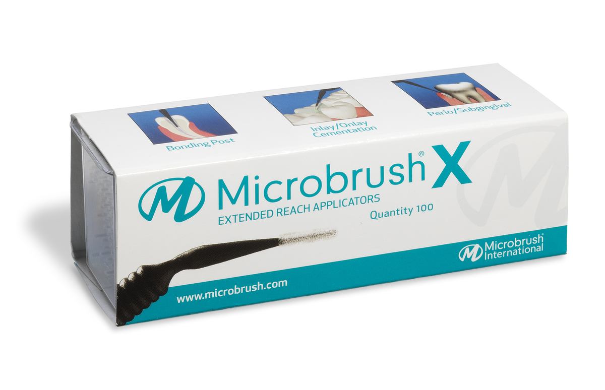 Microbrush X zwart - navulling - PX100 - zwart, 100 stuks