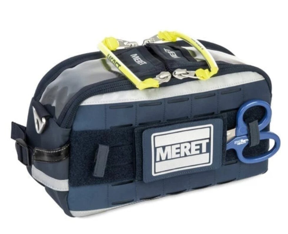 First-In Pro Sidepack Bag 7.25x12.5x5" Navy Blue Zipper Closure Pd Wst Strp