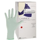 Gammex PI Plus Glove-in-Glove System Plyiso Surgical Gloves 7 Wht/Grn 50/Bx