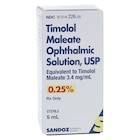 Timolol Maleate Ophthalmic Solution 0.25% Bottle 5mL Each