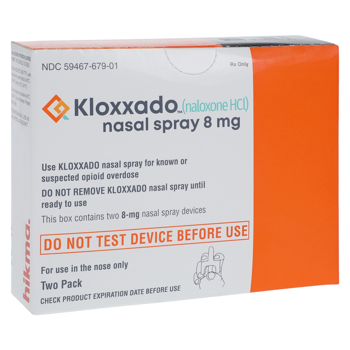 Kloxxado Nasal Spray 8mg Blister Pack 2/Package