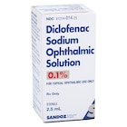 Diclofenac Sodium Ophthalmic Solution 0.10% Bottle 2.5mL Each