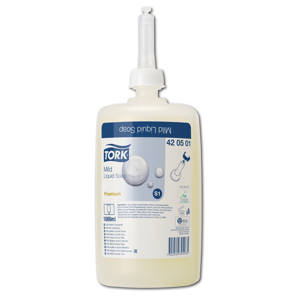 Tork Liquid - Fles, 1 liter Mild