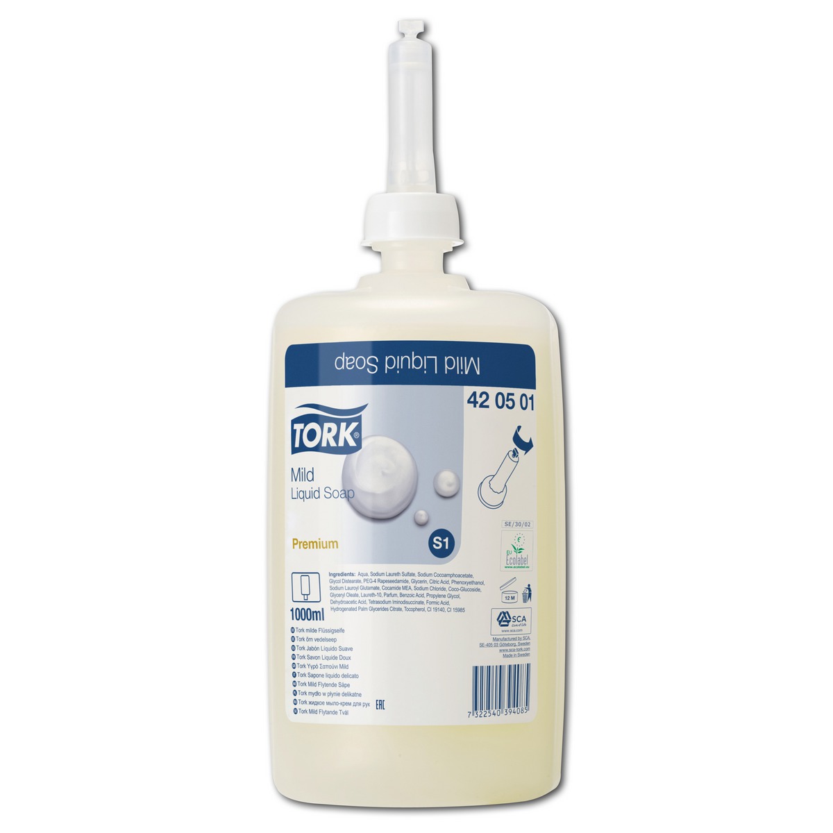 Tork Liquid - Fles, 1 liter Mild
