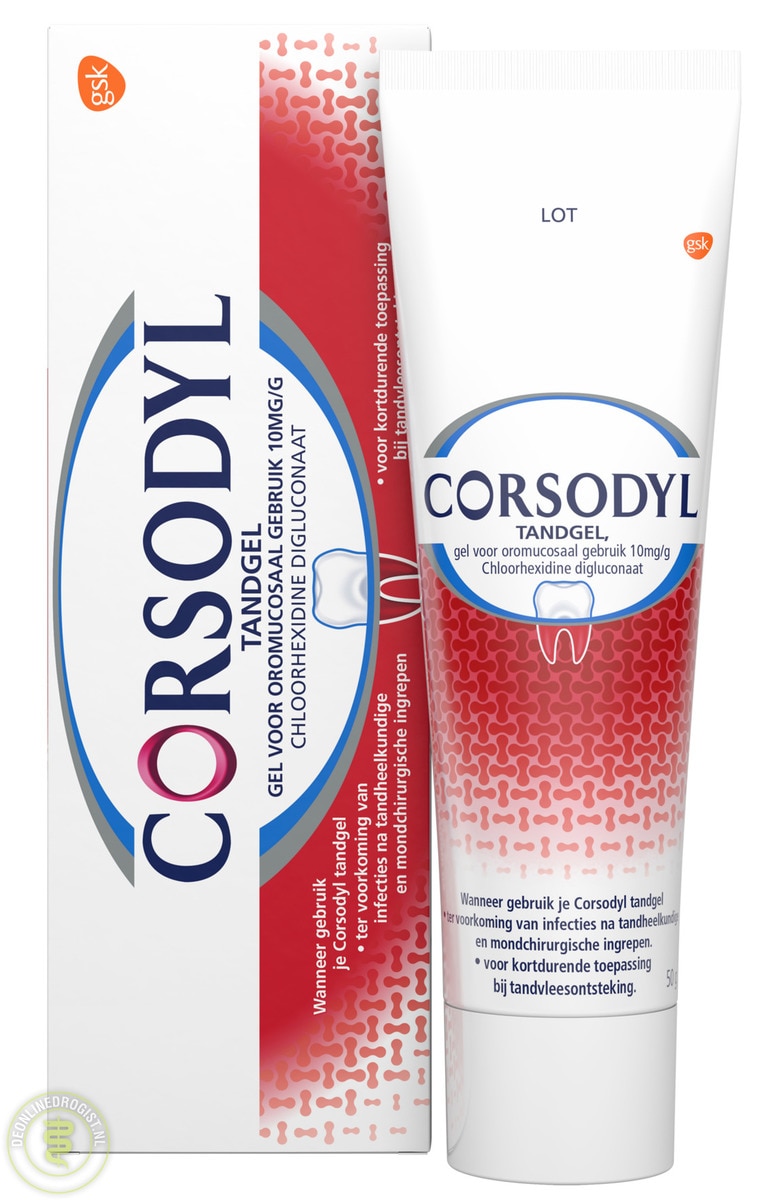 Corsodyl Tandgel - Tube 50 g