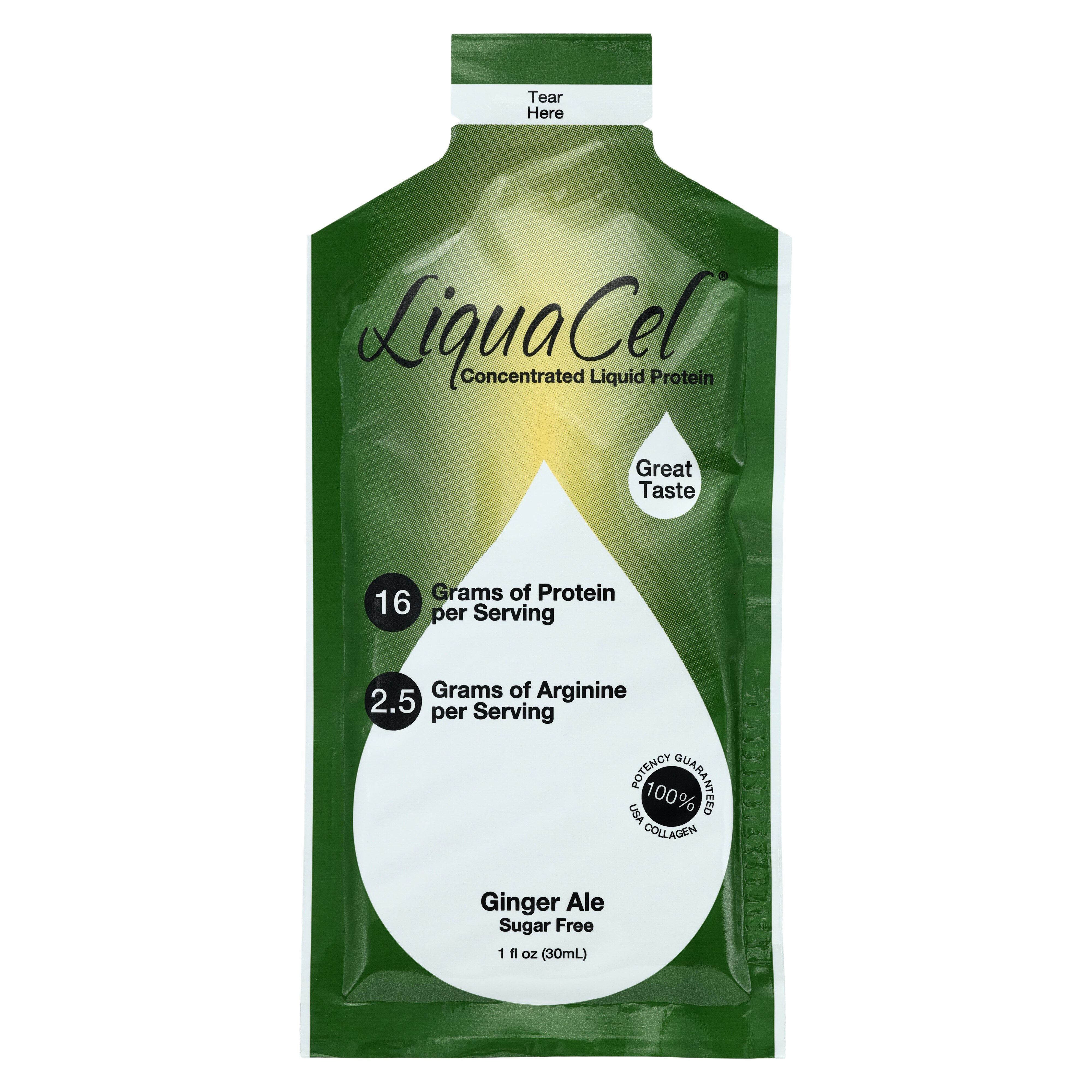 LiquaCel Supplement Drink Mix Ginger Ale 1oz Packet 100/Ca