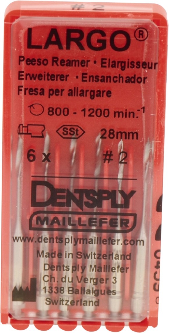 Largo Peeso Reamer - Size 4, Ø 1,30 mm, 28 mm, 6 stuks