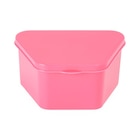 Denture Container Hot Pink With Hinged Lid 200/Ca