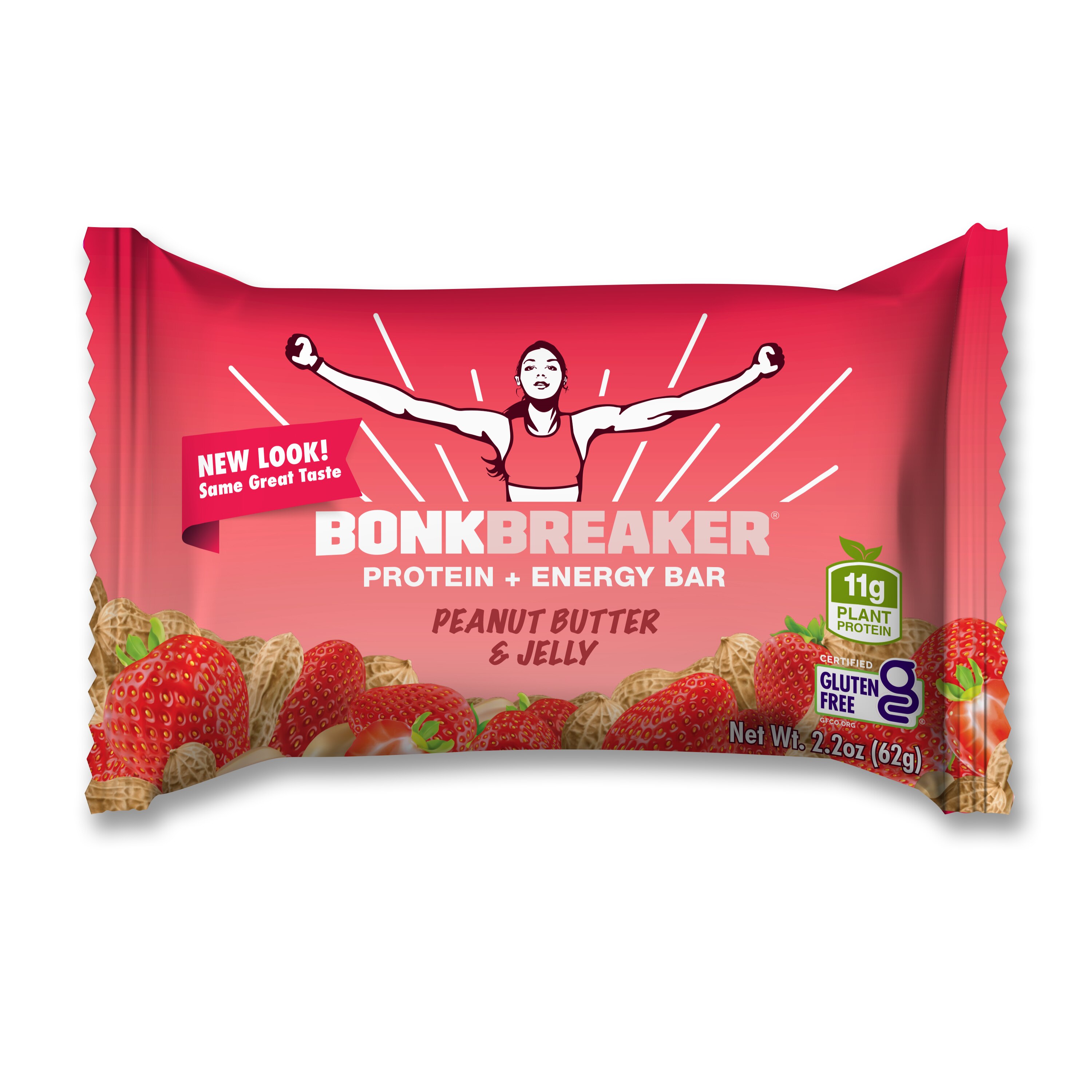 Bonk Breaker Protein Bar Plant Based Peanut Butter & Jelly Carton 12/Ct