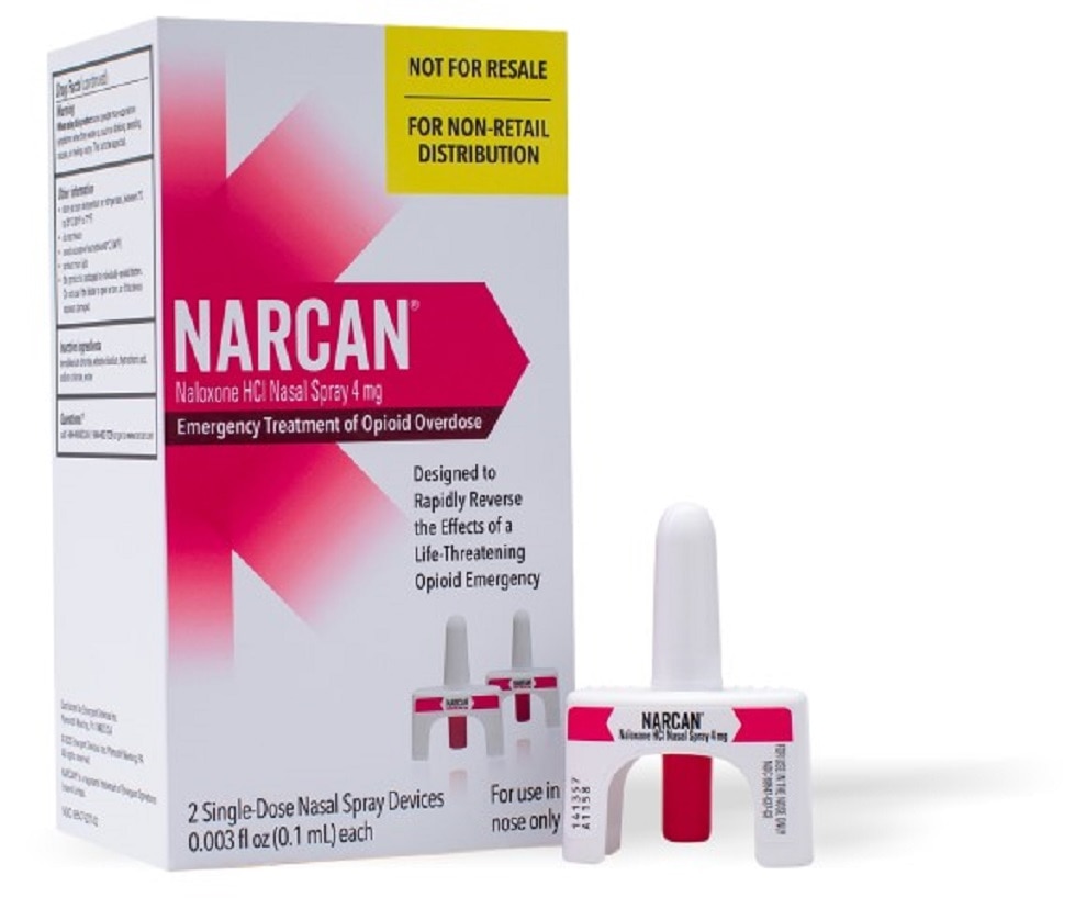 Narcan Nasal Spray 4mg Single Dose 2/Pk