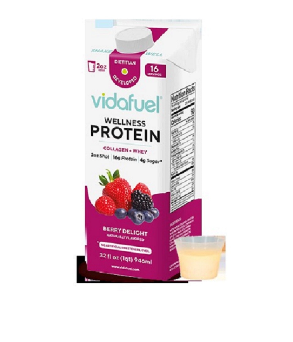 Vidafuel Wellness Protein Orl Splmnt Protein Drink Brry DLght 32oz Carton 6/Ca