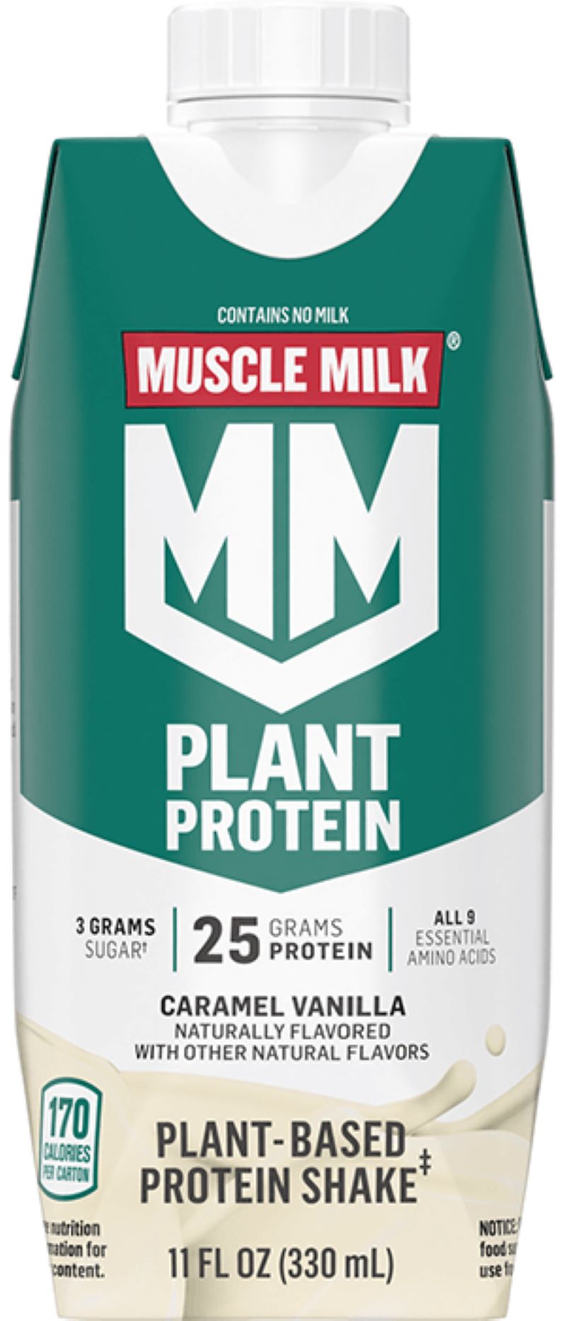 Muscle Milk Drink Protein Shake Caramel Vanilla Tetra Pack 12/Ca