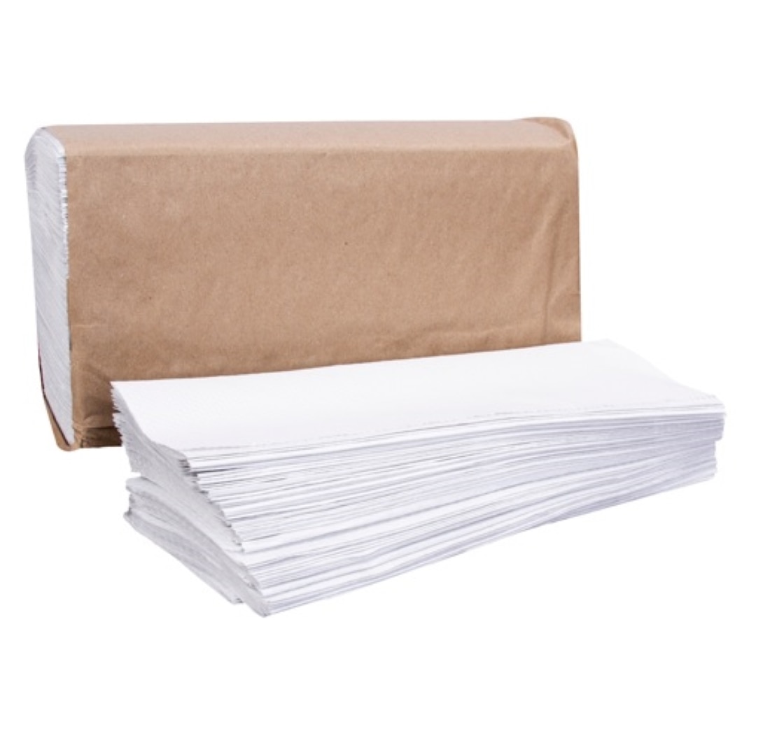 Right Choice Towel Multifold Disposable Paper 1 Ply 9.45x9" White 4000/Ca