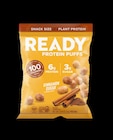 Ready Protein Puffs Food/ Drink Puff 100 Calories Cinnamon Sugar Bag 8/Pk