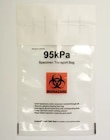 Biohazard Specimen Transport Bag Clear/Black/Red Adhesive Closure 100/Pk