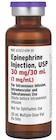 Epinephrine Injection 1mg/mL MDV 30mL Each