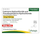 Cetrizine/Pseudoephedrine AntHstmn Tab 5/120mg 24ct Unit Dose Blister Pack 24/Pk