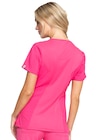 Cherokee Infinity Scrub Top Round Neck 3 Pockets X-Large Pink Womens Ea
