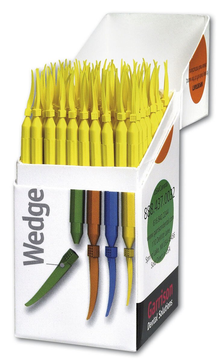 Wedge Wands - navulling - Navulling, 100 stuks x-small, geel