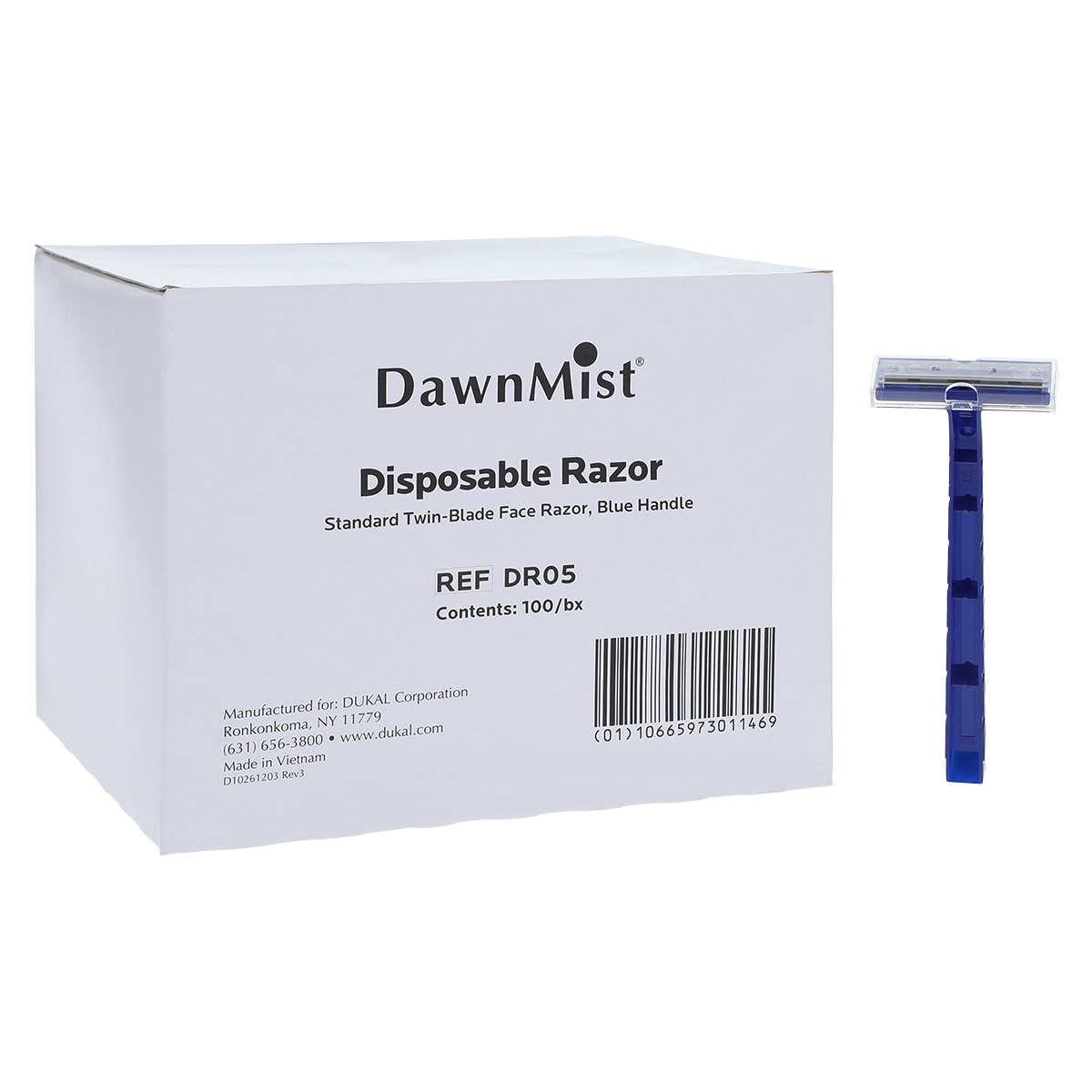 DawnMist Razor Blue Disposable 100/Bx