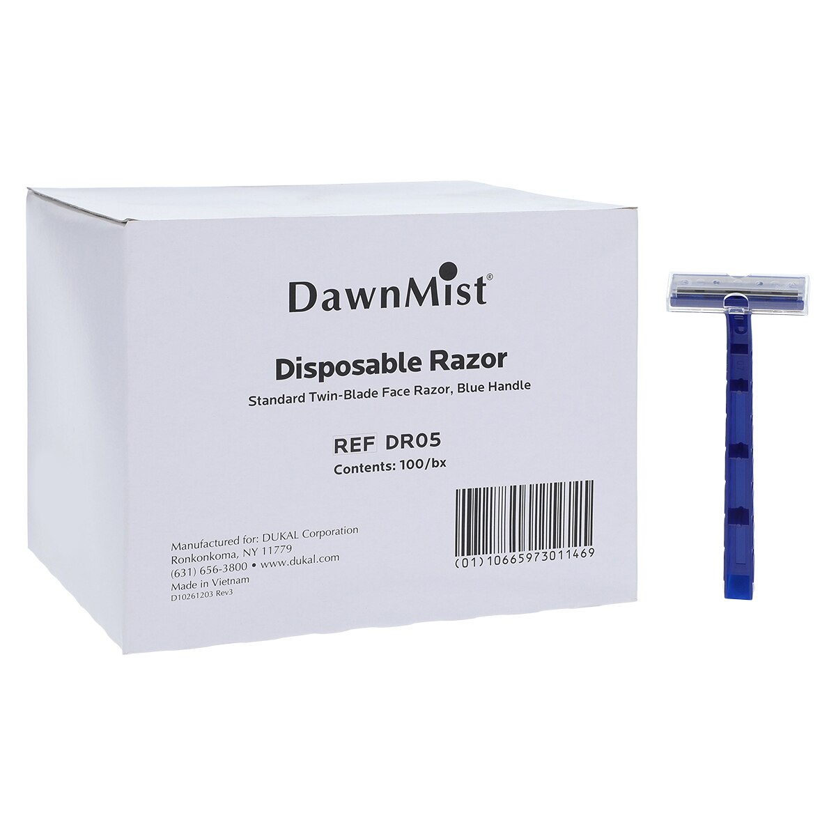 DawnMist Razor Blue Disposable 100/Bx