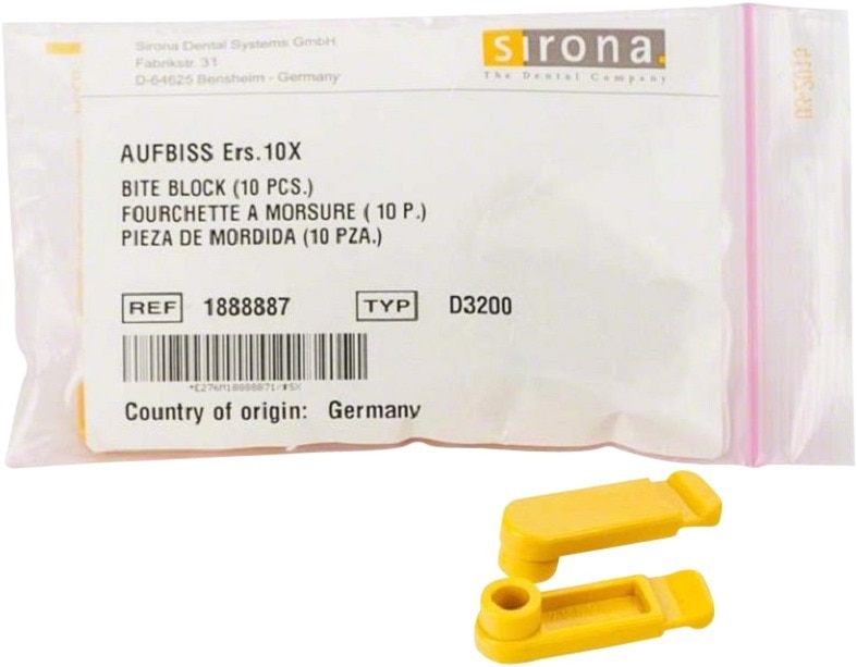 Orthophos biteblock geel - Verpakking, 10 stuks