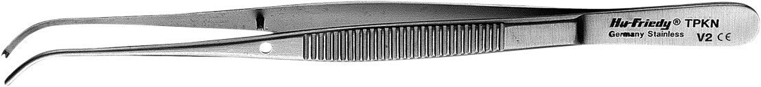 Pincet Kramer-Nevins gebogen 1x 2 - TPKN, 12,5 cm