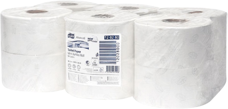 Tork Toiletpapier Mini Jumbo Roll - 120280, 12 rollen