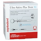 Ultra Safety Plus Twist XL Self Aspirating Syringe 27 Gauge Long Yellow 100/Bx