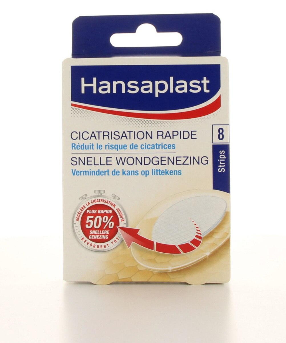 Hansaplast Aktiv pleister gel - 43 x 68 mm, 8 strips