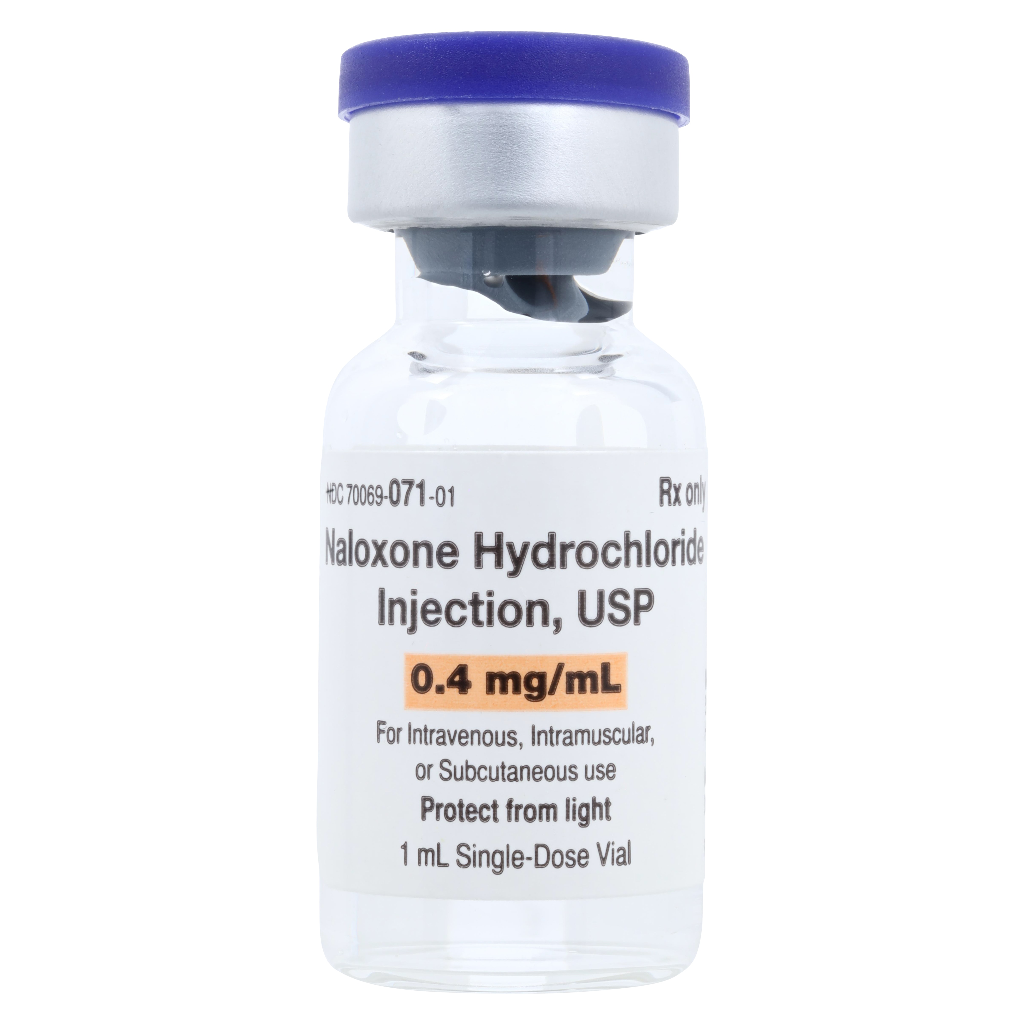 Naloxone HCl Injection 0.4mg/mL SDV 1mL Each