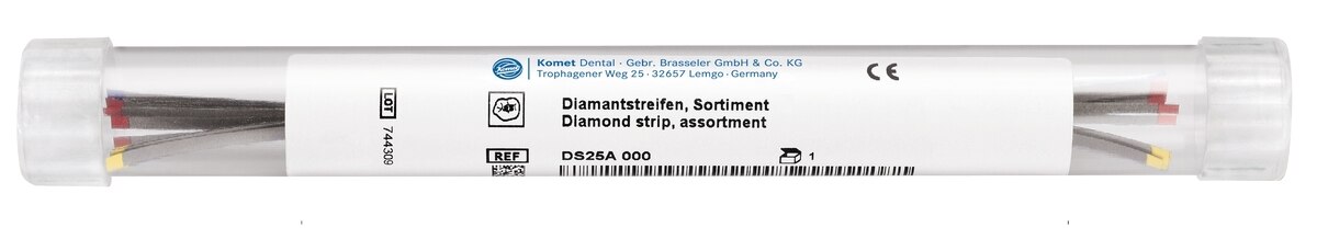 Diamant Strips 2,5 mm enkelzijdig - assortiment - DS 25 A 000, 15 stuks