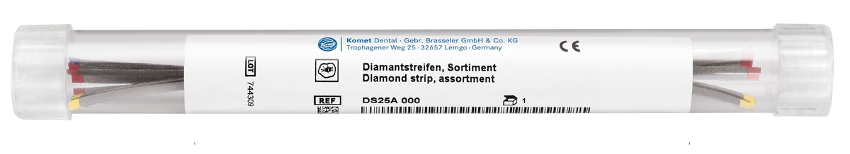Diamant Strips 2,5 mm enkelzijdig - assortiment - DS 25 A 000, 15 stuks
