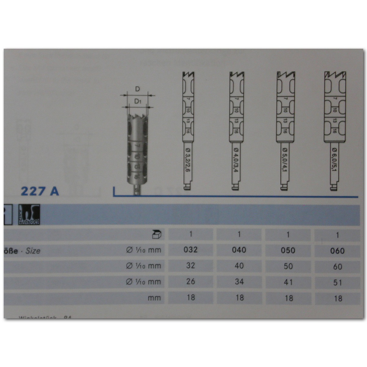 Trepan boor 227A - ISO 032