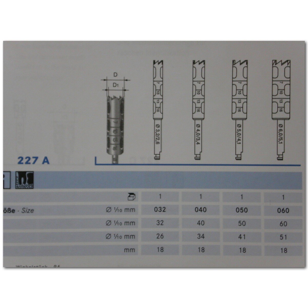 Trepan boor 227A - ISO 032