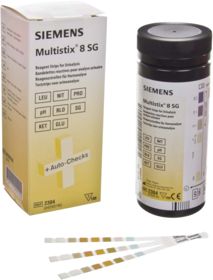 Multistix 8SG urinestrips - per 100 stuks
