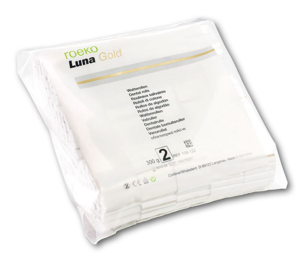Roeko Luna wattenrollen Gold - Nr. 2, 10 mm - 300 g