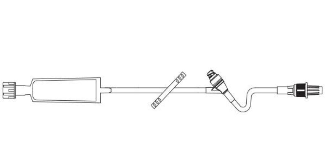 IV Extension Set 16" Male Luer Lock Adapter/Retractable Collar 48/Ca