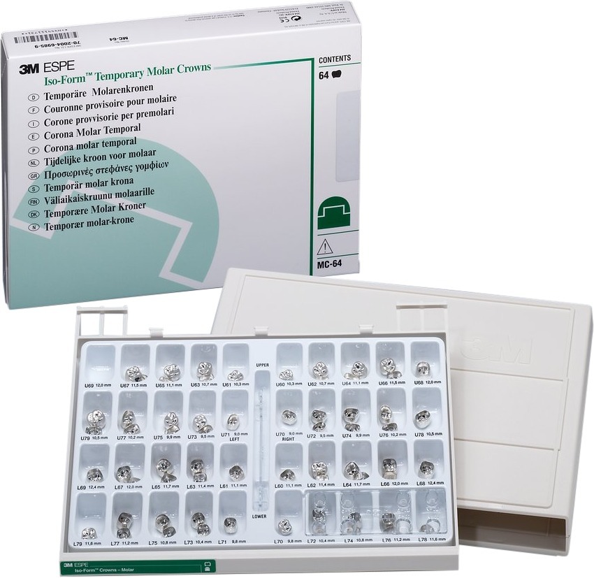 Iso-Form kronen molaren assortiment - Assortiment voor molaren, MC-64